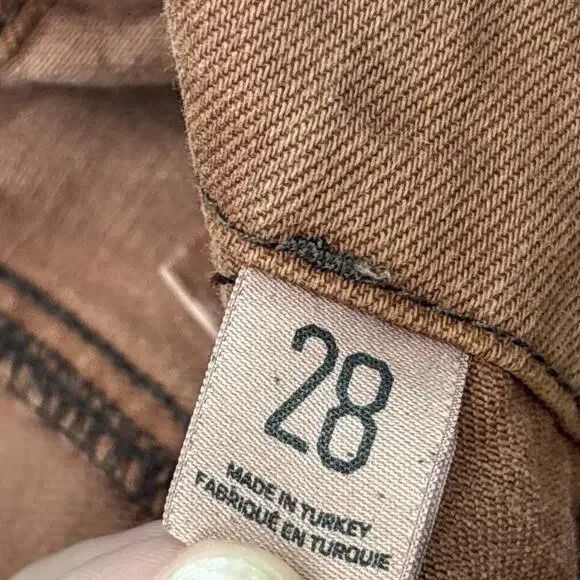 Urban Outfitters BDG Brown High Rise Baggy Cargo Trousers Cargo Pants Size 28 - Picture 4 of 10